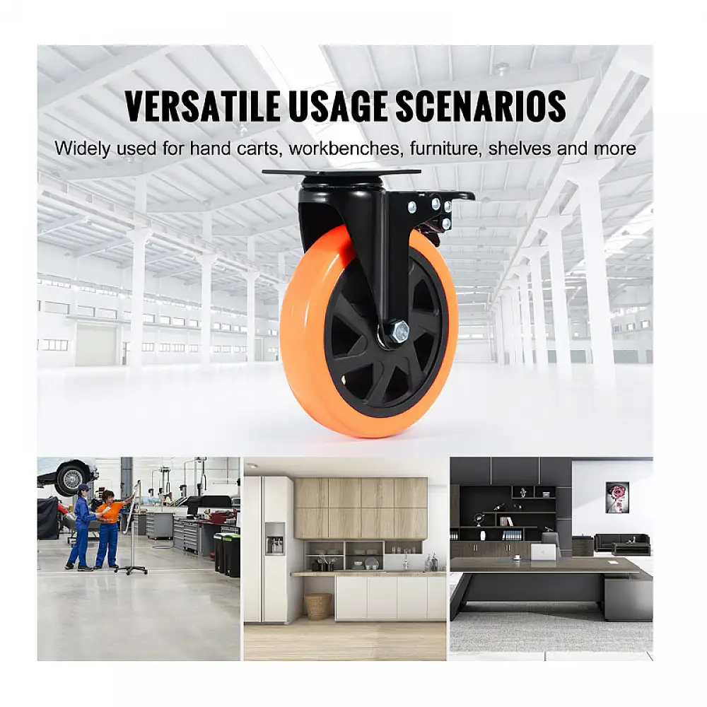 Σετ Περιστρεφόμενα Ροδάκια Βαρέως Τύπου για Έπιπλα 1272 Kg 4 τμχ VEVOR PBJLCSJAZ4J56BOYXV0