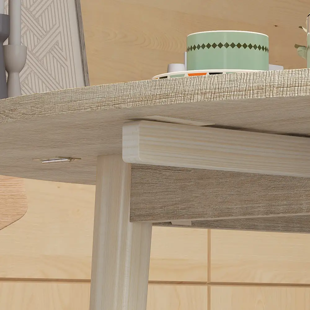 HOMCOM Μοντέρνο Πτυσσόμενο Τραπέζι κουζίνας και σαλονιού, σε μοριοσανίδα, Ø89x73,5 cm 83A-111V80AK