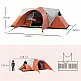 Σκηνή Camping Outsunny 5-6 ατόμων με βεράντα, 3000mm Αδιάβροχη με τσάντα μεταφοράς, πορτοκαλί A20-396V00OG