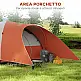 Σκηνή Camping Outsunny 5-6 ατόμων με βεράντα, 3000mm Αδιάβροχη με τσάντα μεταφοράς, πορτοκαλί A20-396V00OG