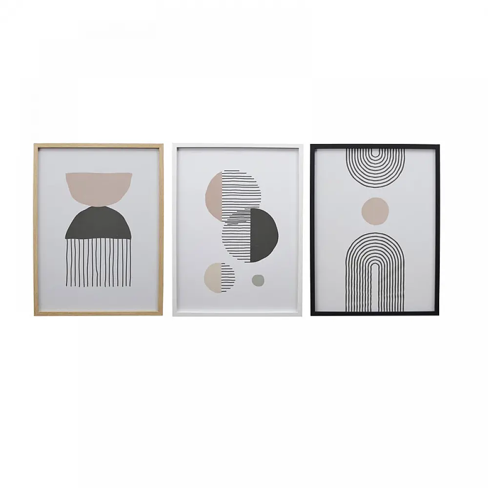 Σετ Ξύλινες Κορνίζες Τοίχου 45 x 2 x 60 cm 3 τμχ Home Deco Factory HD1977-SET
