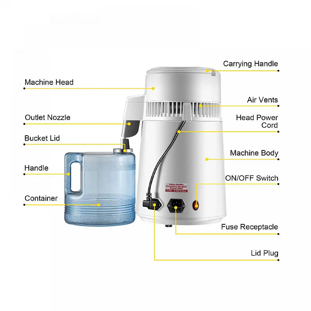 Αποστακτήρας Νερού 1.3 Lt/H με Δοχείο 4 Lt 750 W VEVOR HR-1ZLSJ000000001V2