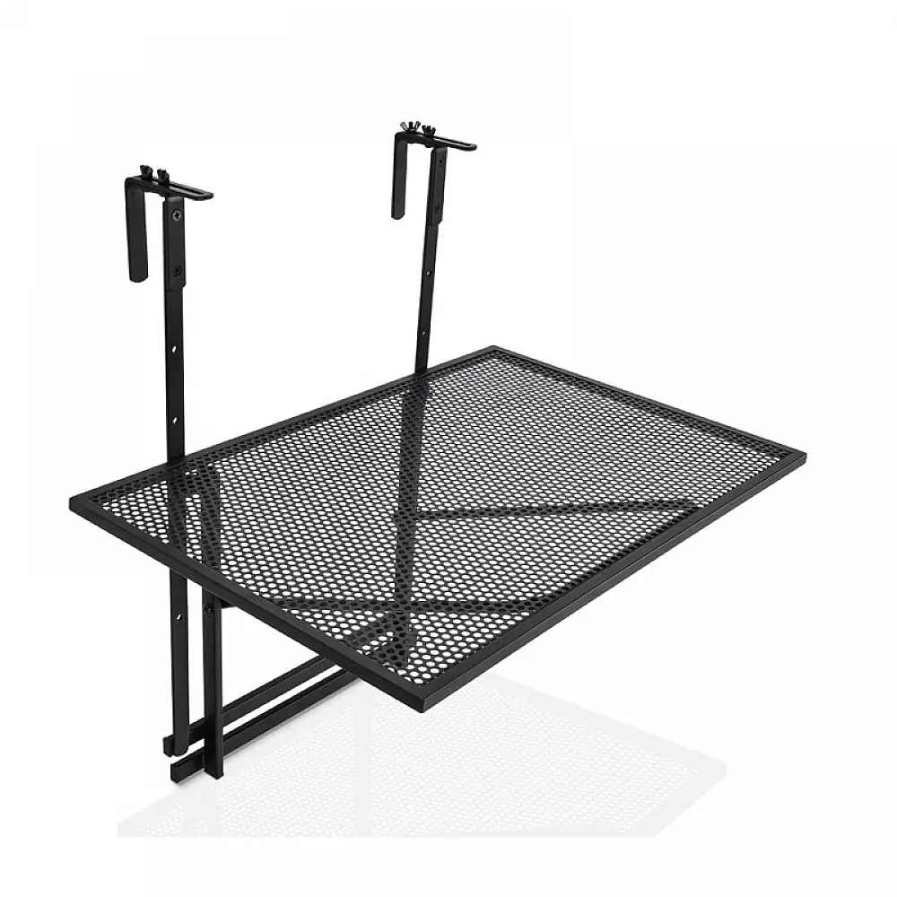 Πτυσσόμενο Σιδερένιο Κρεμαστό Τραπέζι Μπαλκονιού 60.5 x 48 x 61.5-82.5 cm Costway HW67242