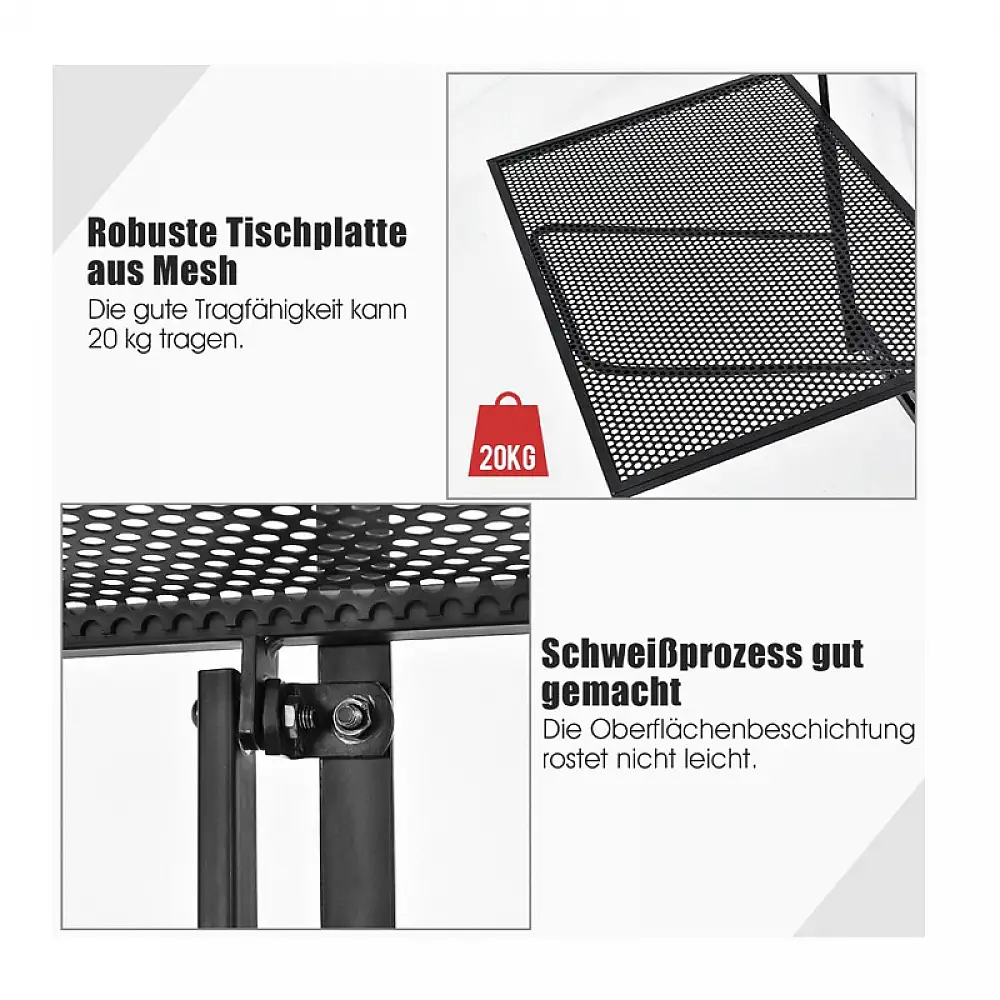 Πτυσσόμενο Σιδερένιο Κρεμαστό Τραπέζι Μπαλκονιού 60.5 x 48 x 61.5-82.5 cm Costway HW67242