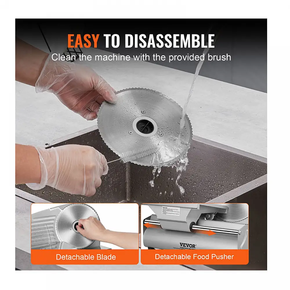 Ηλεκτρική Μηχανή Κοπής Αλλαντικών - Τυριών και Ψωμιού 15 mm 180 W VEVOR JYDRQPJ180WJFCEOPV2