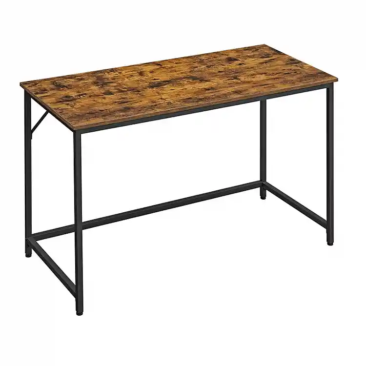 Μεταλλικό Γραφείο 120 x 60 x 75 cm Χρώματος Σκούρο Καφέ VASAGLE LWD039B01