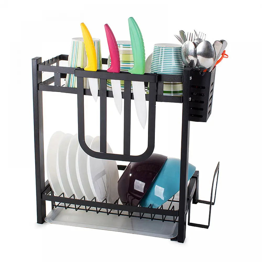 Διώροφη Μεταλλική Πιατοθήκη Στεγνωτήριο 35.5 x 22.5 x 40 cm Verk Group 5907451339466