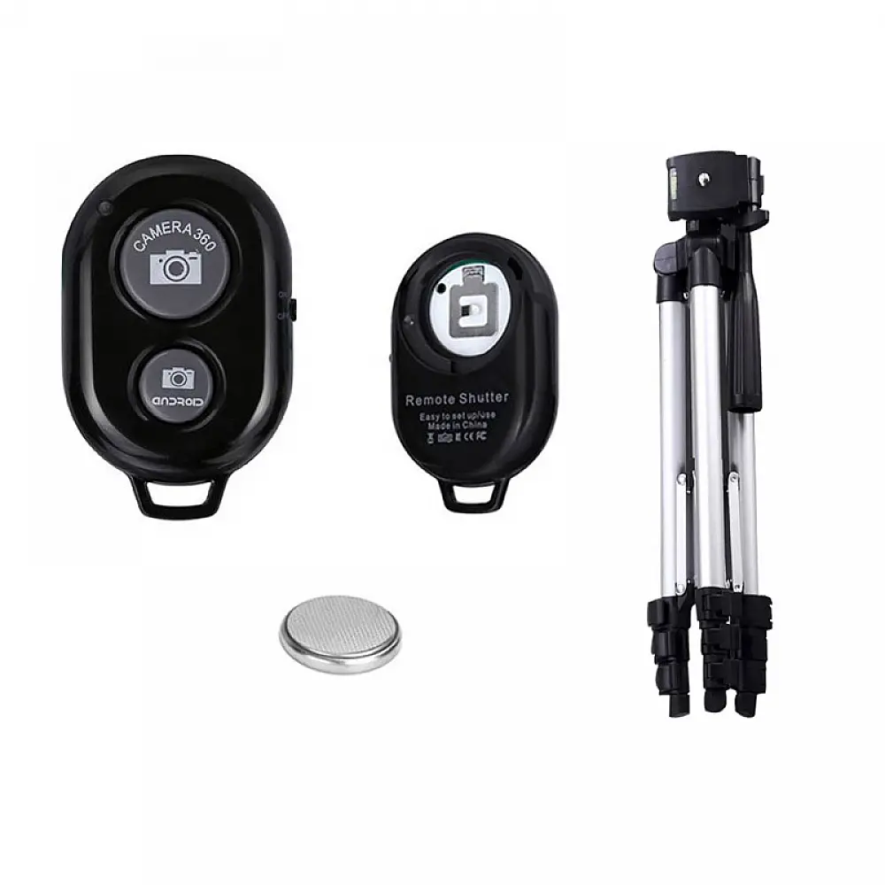 Selfie Stick Τρίποδο Κινητού με Τηλεχειριστήριο Bluetooth Χρώματος Ασημί Verk Group 5907451334614