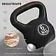 HOMCOM Kettlebell 6kg από Πλαστικό και Άμμο με Επίπεδη Βάση και Λαβή 20x13x22 cm Μαύρο A91-076V05BK
