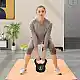 HOMCOM Kettlebell 6kg από Πλαστικό και Άμμο με Επίπεδη Βάση και Λαβή 20x13x22 cm Μαύρο A91-076V05BK