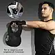 HOMCOM Kettlebell 6kg από Πλαστικό και Άμμο με Επίπεδη Βάση και Λαβή 20x13x22 cm Μαύρο A91-076V05BK