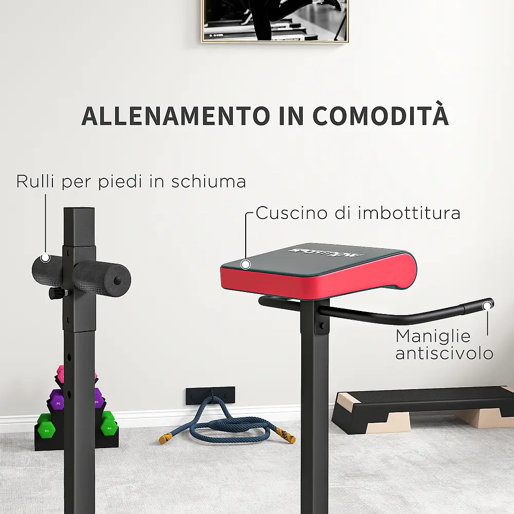 SPORTNOW Ρωμαϊκή Καρέκλα Ρυθμιζόμενη σε 6 Θέσεις με Πλαϊνές Λαβές από Ατσάλι και PU 110x70x95 εκ Μαύρο A91-328V00BK SPORTNOW Ρωμαϊκή Καρέκλα Ρυθμιζόμενη σε 6 Θέσεις με Πλαϊνές Λαβές από Ατσάλι και PU 110x70x95 εκ Μαύρο A91-328V00BK