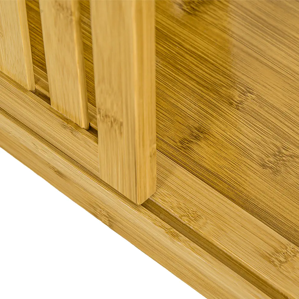 HOMCOM Ανοιχτή Ντουλάπα από Μπαμπού με 2 Συρόμενες Πόρτες Ανοιχτά Ράφια και Κρεμάστρα 145x35x165cm 831-787V00ND