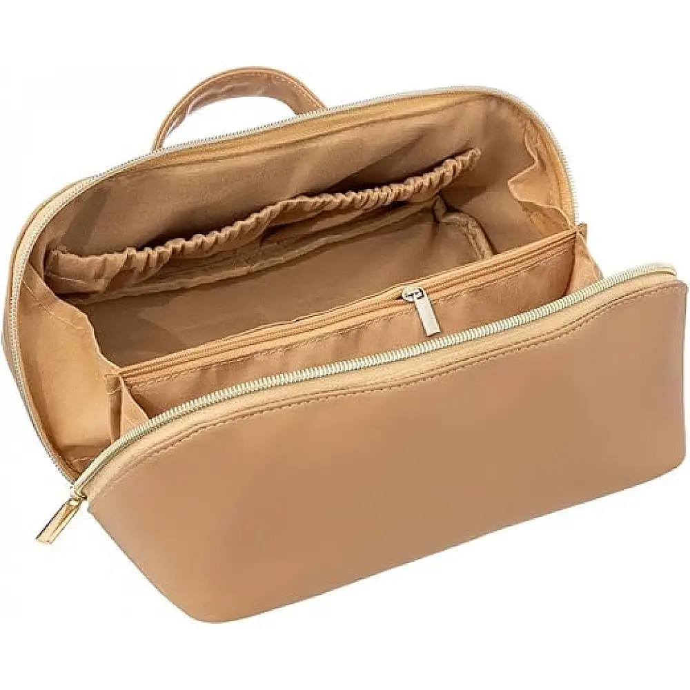5Five Simply Smart  Τσαντάκι Καλλυντικών με Εφέ Δέρματος σε Μπεζ Χρώμα  174961