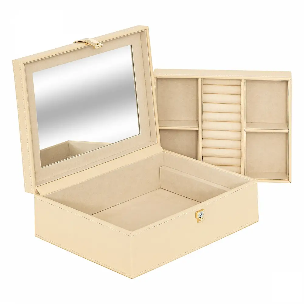 Atmosphera  Ξύλινη Μπιζουτίερα Κοσμηματοθήκη "Hanifa" με Καθρέφτη
Μπεζ,  204032