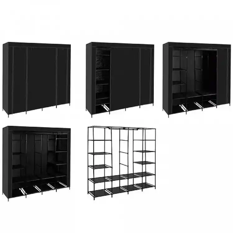 Πτυσσόμενη υφασμάτινη ντουλάπα 170 x 42 x 170 cm Ruhhy 23740