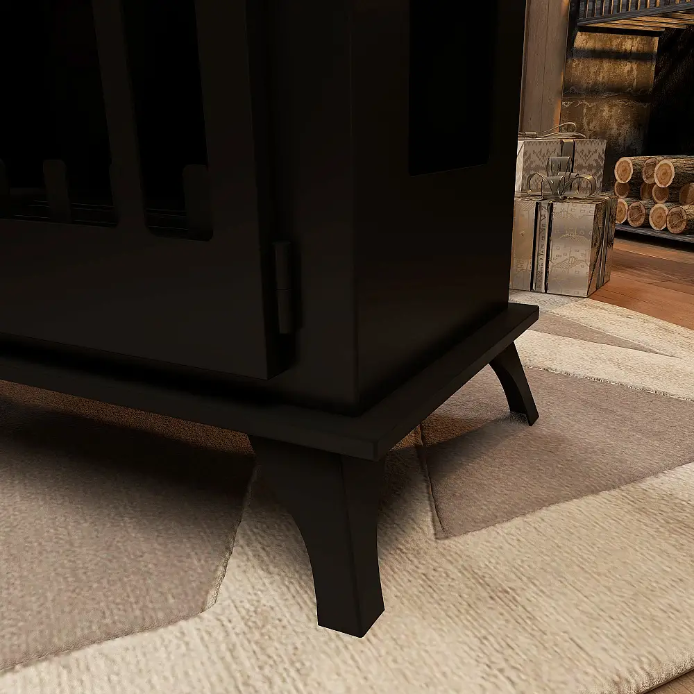 HOMCOM Τζάκι Βιοαιθανόλης από Ανοξείδωτο Ατσάλι με Καυστήρα 0.9L για 3 Ώρες Διάρκειας, 55x31x55cm, Μαύρο  820-361V00BK