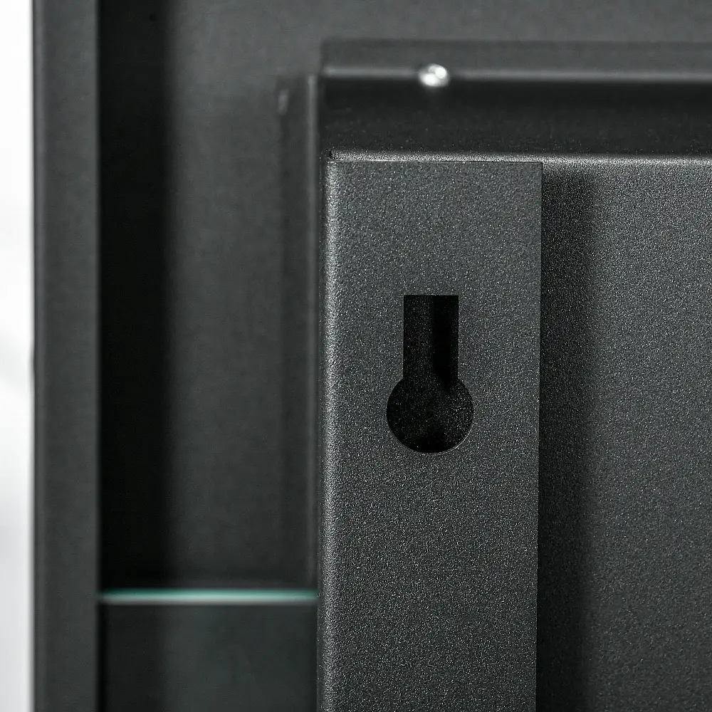 HOMCOM  Εντοιχισμένο τζάκι βιοαιθανόλης από ανοξείδωτο ατσάλι, 2 καυστήρες χωρητικότητας 0,85L για διάρκεια 3 ωρών, 90x15x40cm, μαύρο.  820-388V00BK