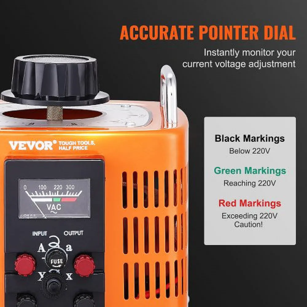 VEVOR Μετασχηματιστής Ρυθμιστής Τάσης 3000VA 10A 0-300V AC KBBYQZZBS300V4UUVV7 VEVOR Μετασχηματιστής Ρυθμιστής Τάσης 3000VA 10A 0-300V AC KBBYQZZBS300V4UUVV7
