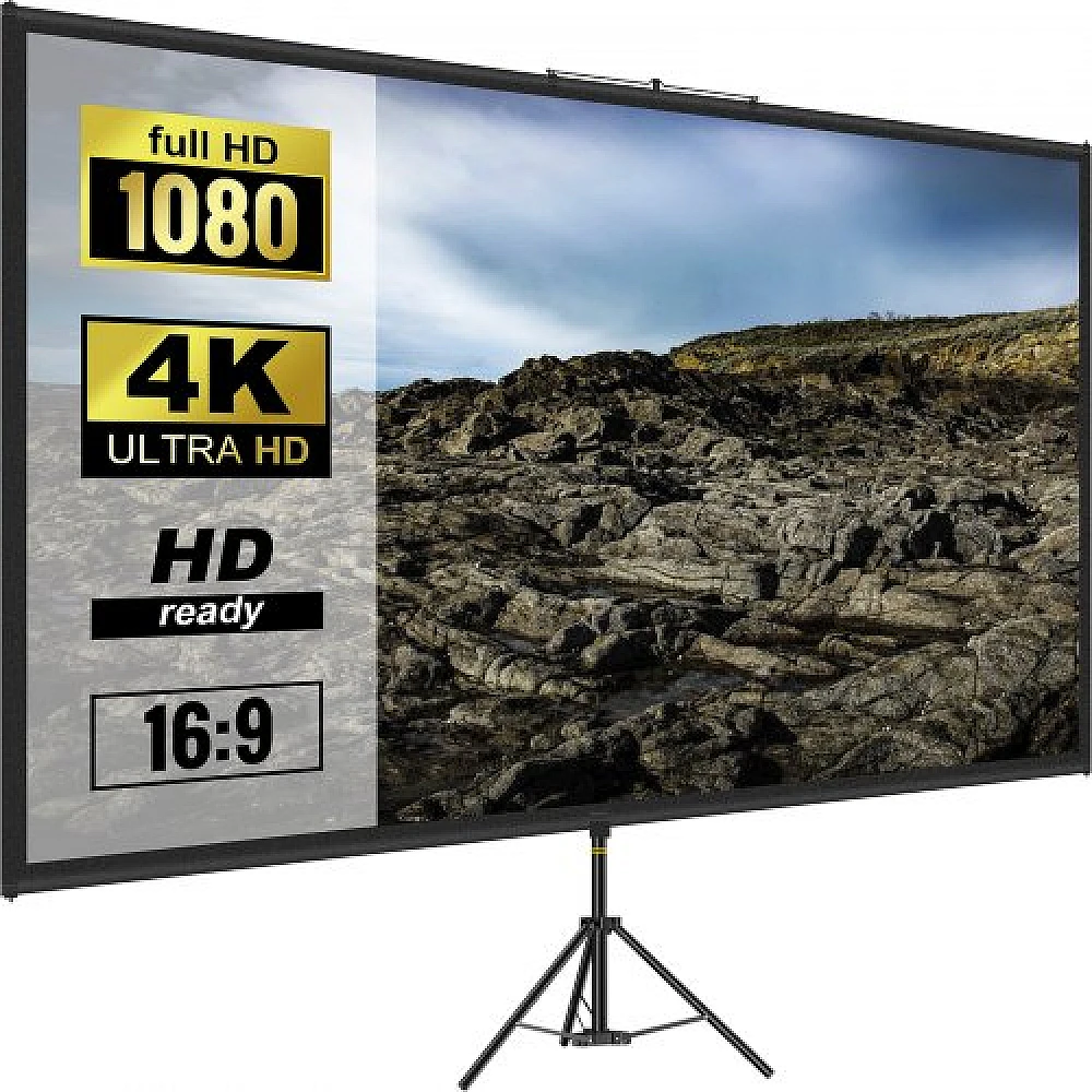 Οθόνη Προβολής VEVOR με Τρίποδο 90" 16:9 4K HD για Εσωτερική & Εξωτερική Χρήση  TYPMDZCY901696BAVV0