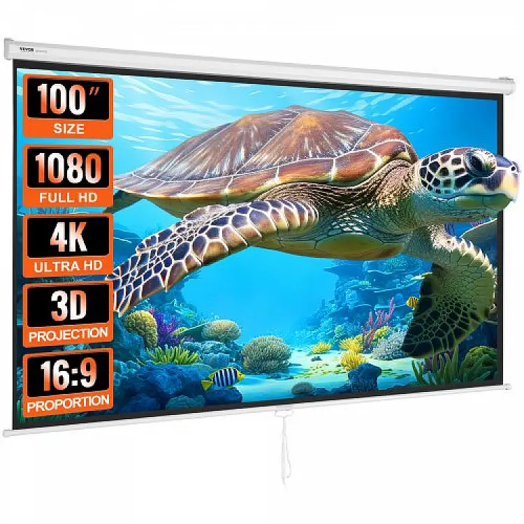 Οθόνη Προβολής VEVOR 100" 16:9 4K HD Αναδιπλούμενη  TYPM20SDSJ106BD6YV0