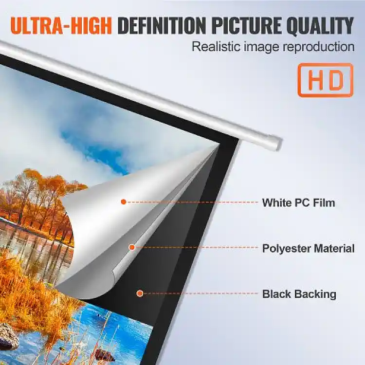 Οθόνη Προβολής VEVOR 100" 16:9 4K HD Αναδιπλούμενη  TYPM20SDSJ106BD6YV0