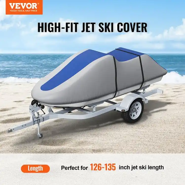 Κάλυμμα Jet Ski VEVOR, Αδιάβροχο 600D, Γκρι+Μπλε  MTTZ600D1261S5O7FV0