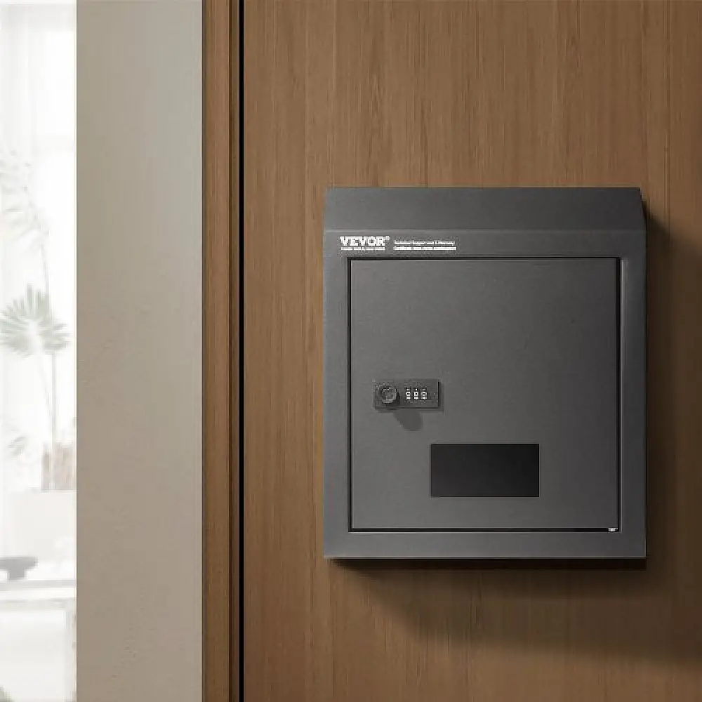 Κουτί Αλληλογραφίας με Συνδυαστική Κλειδαριά VEVOR Μαύρο  CMXBXMMSBLACBDP02V0