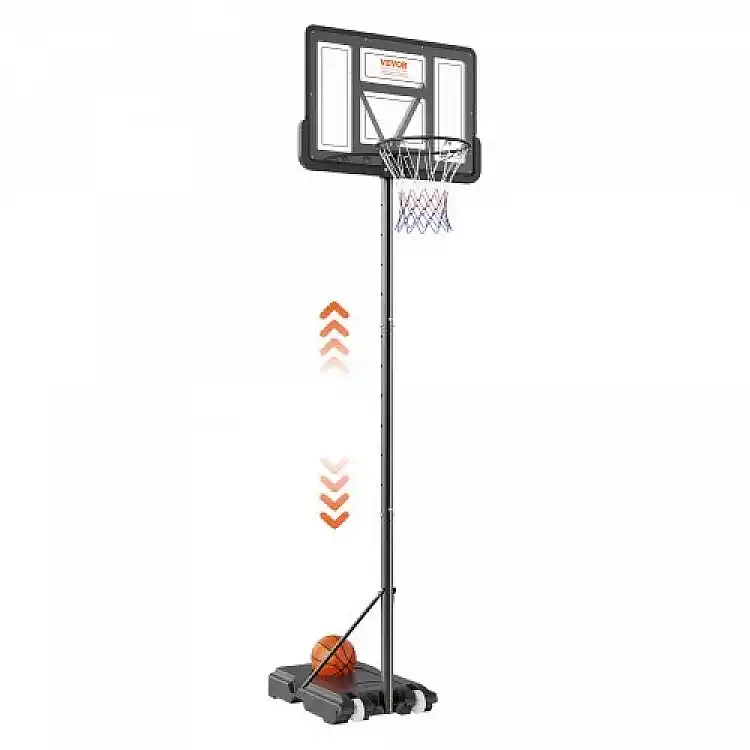 Ρυθμιζόμενη Μπασκέτα VEVOR 4-10 ft με Βάση και Ρόδες, 44" για Εξωτερικό/Εσωτερικό Χώρο  LQK44CKWDJ00OBGUSV0