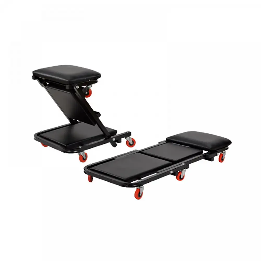 Πτυσσόμενη Ξαπλώστρα Συνεργείου με Μαξιλάρι και 6 Ροδάκια Kraft&Dele KD-378