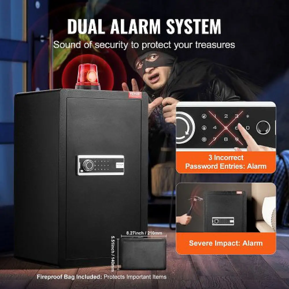 Χρηματοκιβώτιο VEVOR 4.0 cu.ft με Κλειδαριά & Κωδικό Μαύρο  DMBXXLS452CUYI3X5V9