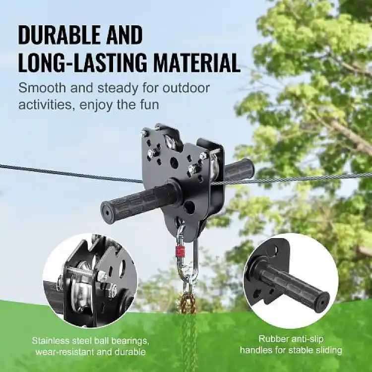 Σετ Zipline VEVOR 80 ft για Παιδιά & Ενήλικες, έως 500 lb, με Ασφάλεια & Άνεση  BXGHSTJ80YCBRY0IBV0