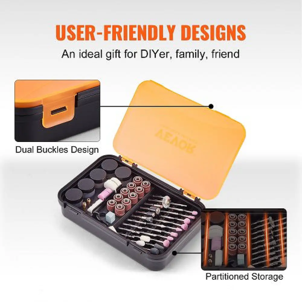 Σετ Αξεσουάρ Περιστροφικού Εργαλείου VEVOR 357τμχ  XZGJFJT361PCS9FE3V0