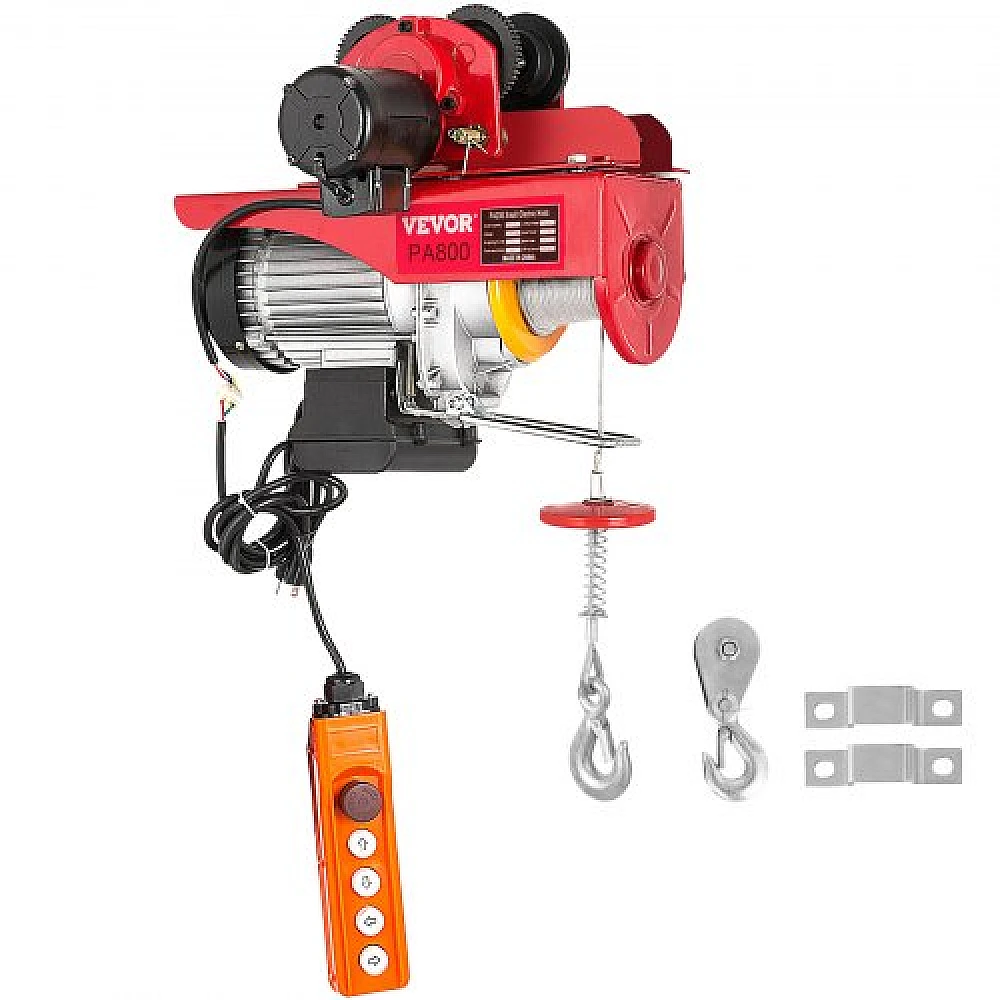 Ηλεκτρικός Γερανός VEVOR 800Kg/1700Lbs 1300W με Τρόλεϊ 12M/40Ft DDHL800KGXCZH0001V2 Ηλεκτρικός Γερανός VEVOR 800Kg/1700Lbs 1300W με Τρόλεϊ 12M/40Ft DDHL800KGXCZH0001V2