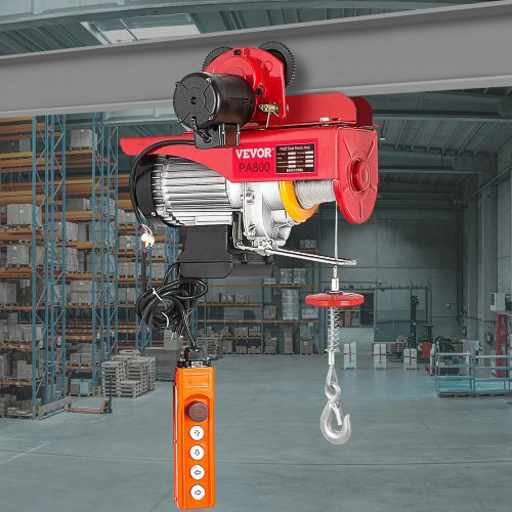 Ηλεκτρικός Γερανός VEVOR 800Kg/1700Lbs 1300W με Τρόλεϊ 12M/40Ft DDHL800KGXCZH0001V2 Ηλεκτρικός Γερανός VEVOR 800Kg/1700Lbs 1300W με Τρόλεϊ 12M/40Ft DDHL800KGXCZH0001V2