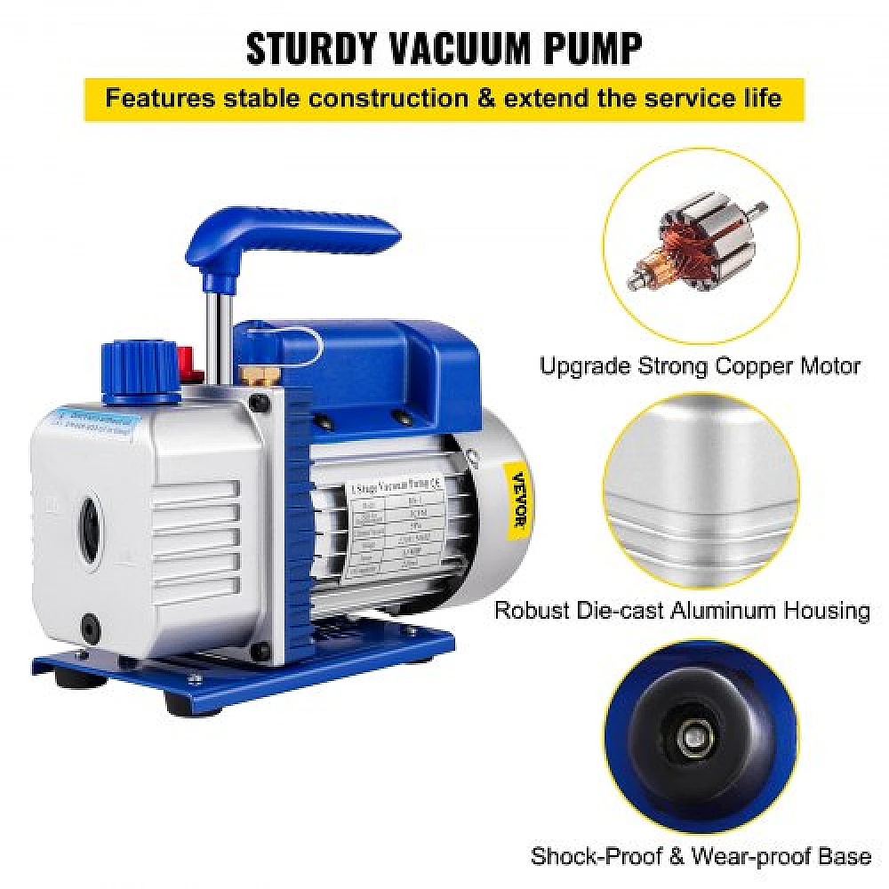Αντλία Κενού 3CFM 1/3HP για Ψυκτικά R134a 3CFM1-3HPZKBOC001V2 Αντλία Κενού 3CFM 1/3HP για Ψυκτικά R134a 3CFM1-3HPZKBOC001V2