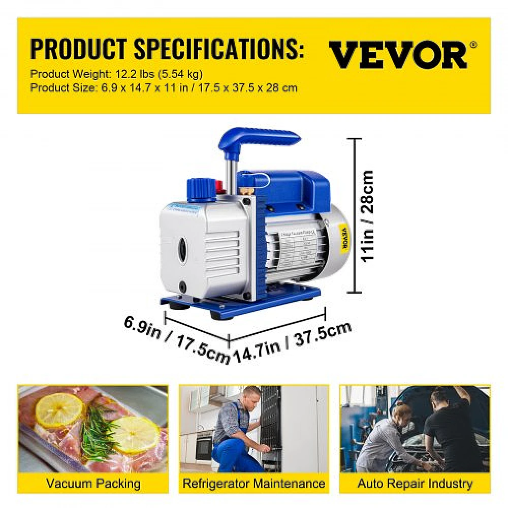 Αντλία Κενού 3CFM 1/3HP για Ψυκτικά R134a 3CFM1-3HPZKBOC001V2 Αντλία Κενού 3CFM 1/3HP για Ψυκτικά R134a 3CFM1-3HPZKBOC001V2