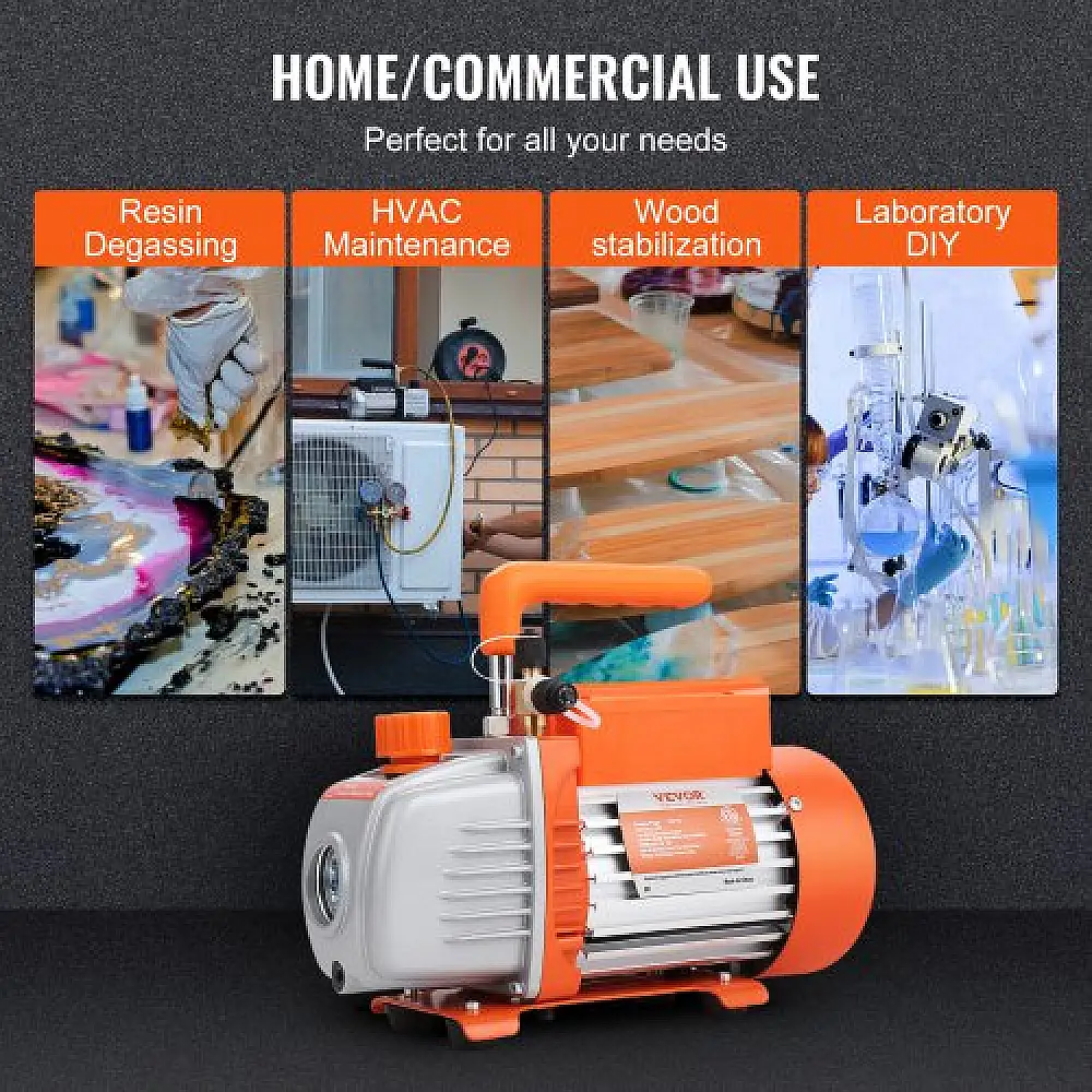 Αντλία Κενού VEVOR 1/5 HP, 3.5 CFM, 220-240V για HVAC & Ψύξη  KDZKBLJ150WA1NDONV2