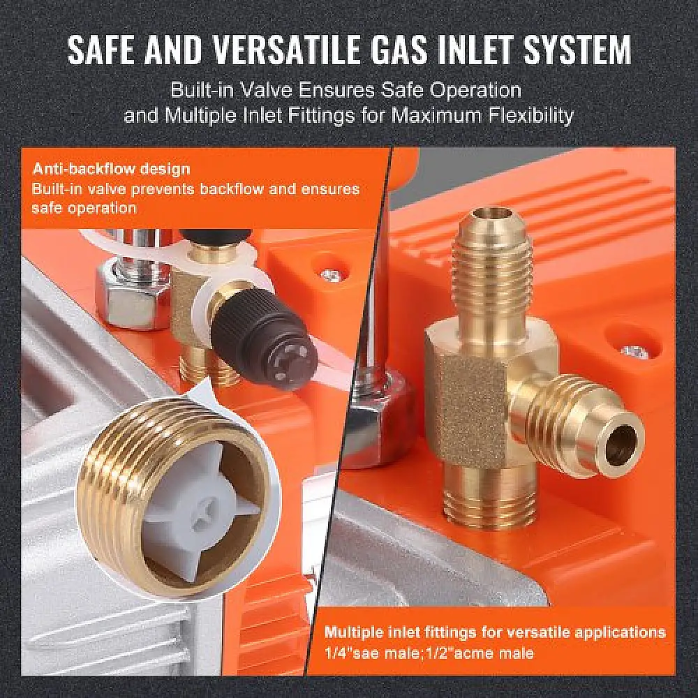 Αντλία Κενού VEVOR 1/5 HP, 3.5 CFM, 220-240V για HVAC & Ψύξη  KDZKBLJ150WA1NDONV2