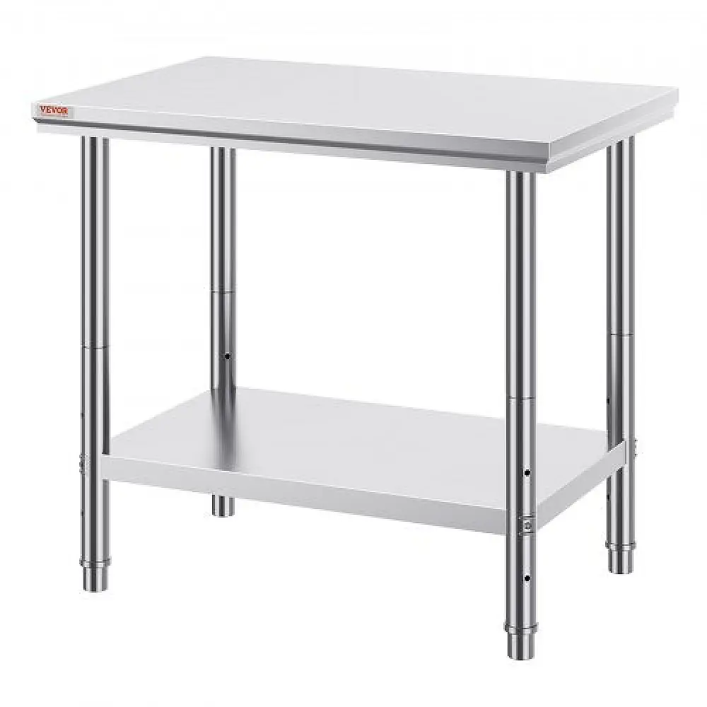 Τραπέζι Εργασίας VEVOR 60x90x80cm Ανοξείδωτο με Κάτω Ράφι για Επαγγελματική Κουζίνα  60X90X80CFGZT0001V0
