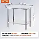 Τραπέζι Εργασίας VEVOR 60x90x80cm Ανοξείδωτο με Κάτω Ράφι για Επαγγελματική Κουζίνα  60X90X80CFGZT0001V0