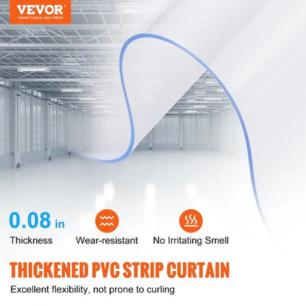 Κουρτίνα Πόρτας VEVOR PVC 42" x 84" Ψυγείου Διάφανη Πλαστική  PZMLPZPTLGGHMBT3GV0