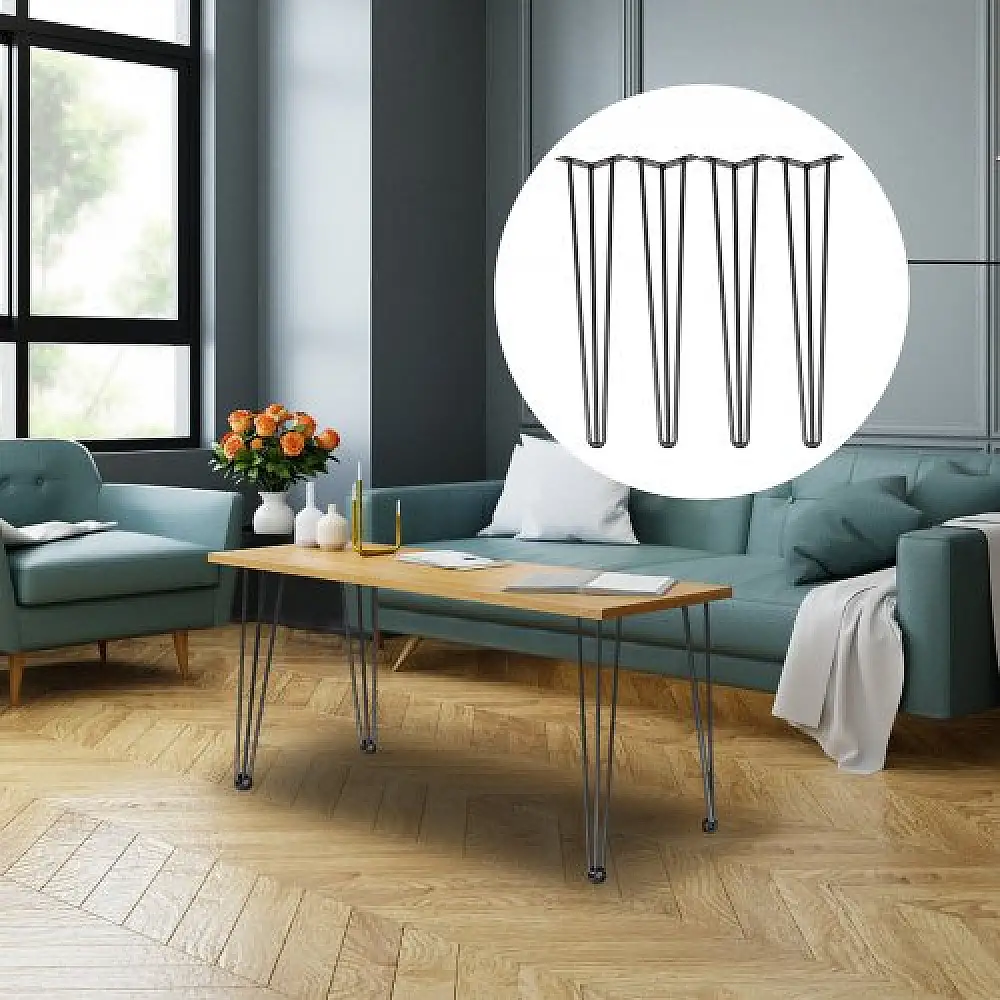 Σετ 4 Μαύρα Πόδια Τραπεζιού VEVOR 28" για Βάρος 220lbs από Ανθρακοχάλυβα  TZZT4PCS28YC3G001V0