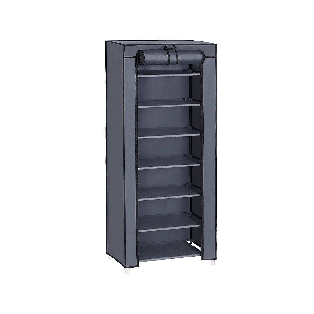SONGMICS Υφασμάτινη Παπουτσοθήκη 7 Επιπέδων 46 x 28 x 126 cm Γκρι, URXJ36G 
