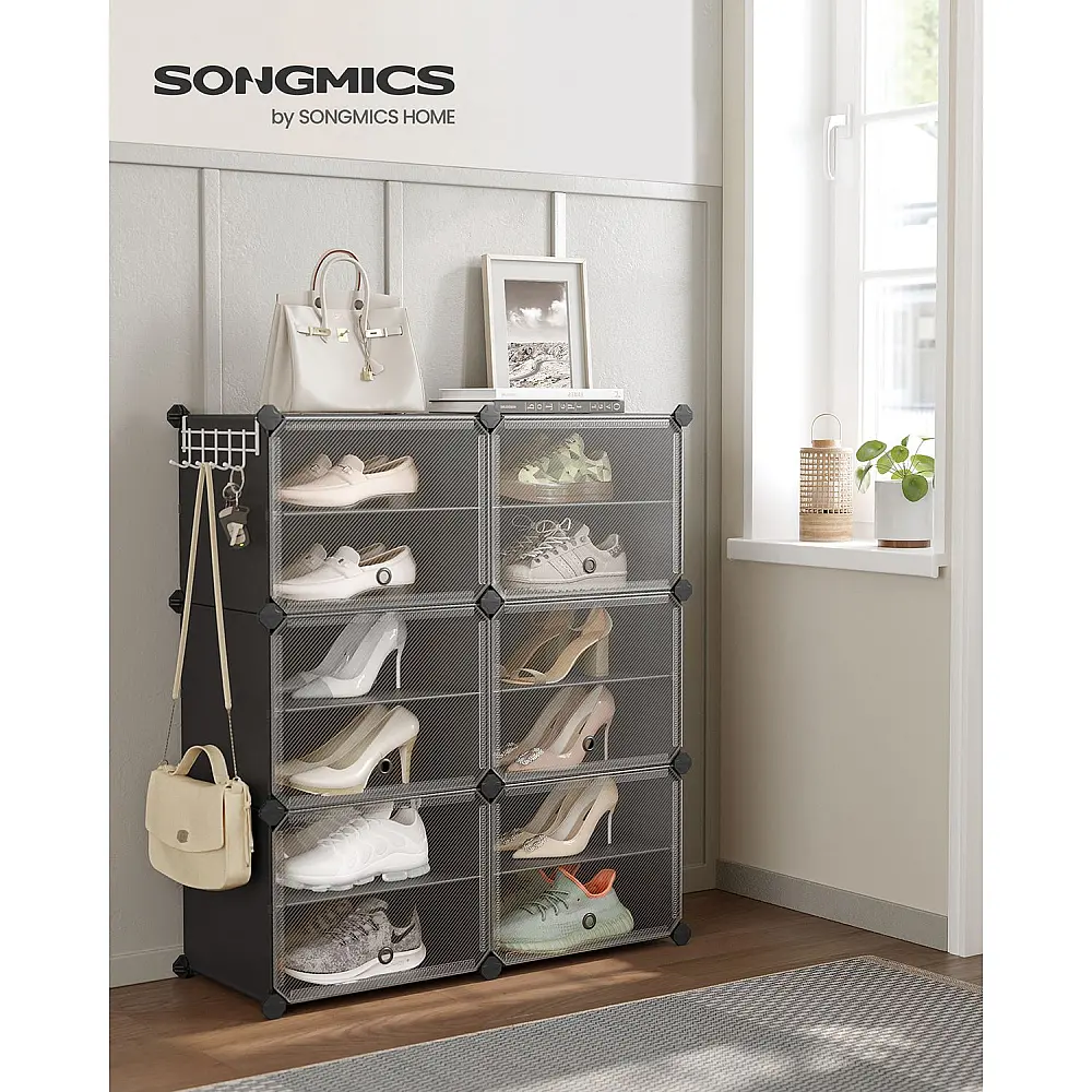 Ραφιέρα Παπουτσιών SONGMICS, 6 Θέσεων, Μαύρη&nbsp