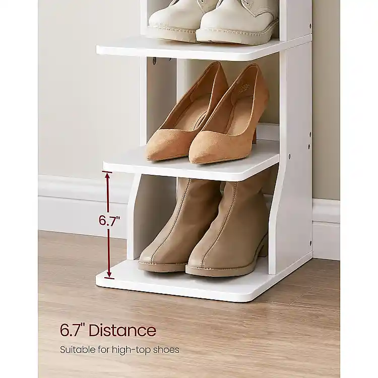 VASAGLE Zapatero Vertical 7 Niveles, Blanco 