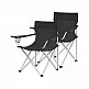 SONGMICS Σετ 2 τμχ Πτυσσόμενες Καρέκλες Camping 64 x 60 x 100 cm με Μπράτσα και Θήκη για Ποτήρι, Μέγιστο Βάρος 120 κιλά, Μπλε GCB02BU 