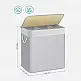 SONGMICS Καλάθι Απλύτων 3 Διαμερισμάτων , Γκρι, 150L,LCB091G01 