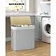 SONGMICS Καλάθι Απλύτων 3 Διαμερισμάτων , Γκρι, 150L,LCB091G01 