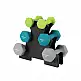 SONGMICS Σετ 6 τμχ Εξάγωνων Αλτήρων 1kg, 2kg, 3kg με Βάση σε Λαχανί, Τιρκουάζ και Ανοιχτό Γκρι -SYL612GN 